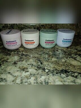 Cashmere Body Butter Set - Pastel Pink, White, Mint, Lavender Jars New Set 4